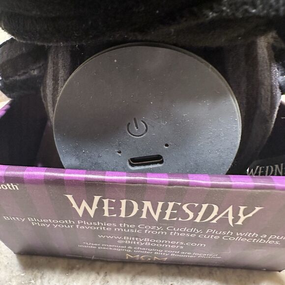 Bitty Boomers Wednesday The Addams Family Plush Bluetooth Speaker New Netflix - Picture 5 of 6